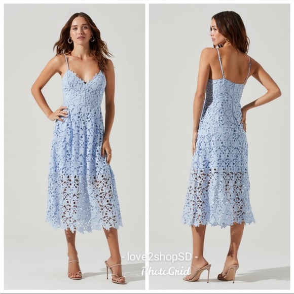 knee length dresses for ladies ASTR The Label Lace Bustier Midi Dress  Lee & Me Boutique